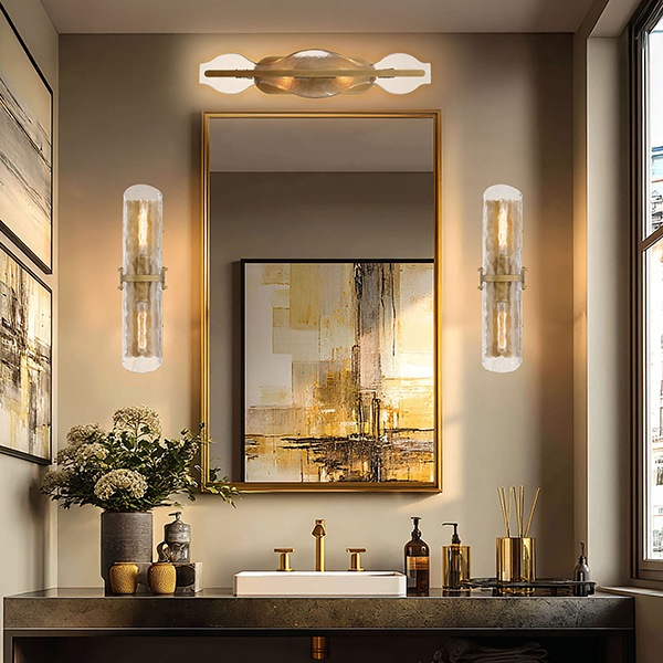 【Minka-Lavery】アメリカ・ウォールライト「Elora」ゴールド（W152×D108×H552mm）