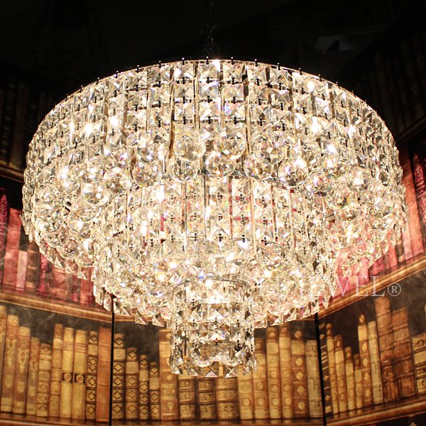 【クローム2台在庫有！】チャイニーズクリスタルデザインシーリングシャンデリア 16灯 (φ600×H380mm)