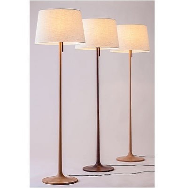 【MOARE】日本製・飛騨木のサステナブルな木製照明「テイクファイブ　フロアースタンド（メイプル/セード：ナチュラル）」フロアライト (Φ480×H1600mm)