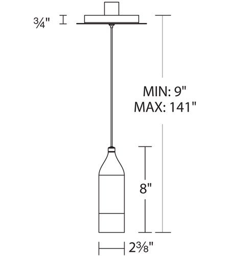 【WAC LIGHTING】ペンダントシーリングライト「Action」1灯（L60.5×W60.5×H203-3581mm）