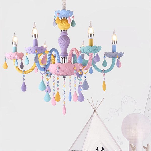 法人様・店舗様限定】マカロンカラーシャンデリア 5灯／6灯