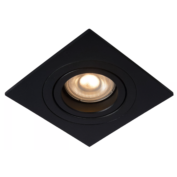 【LUCIDE】ベルギー デザイン照明 シーリングライト「TUBE」Black 1灯(W90×W90×H23mm)