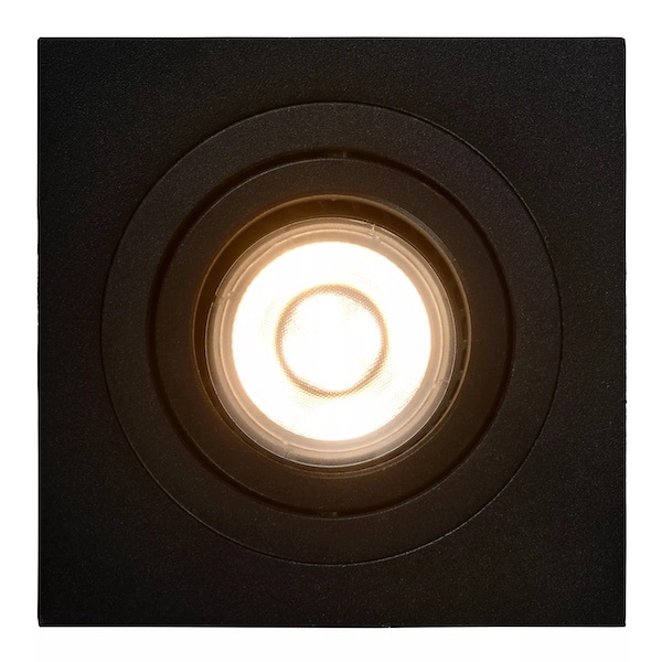 【LUCIDE】ベルギー デザイン照明 シーリングライト「TUBE」Black 1灯(W90×W90×H23mm)