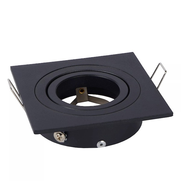 【LUCIDE】ベルギー デザイン照明 シーリングライト「TUBE」Black 1灯(W90×W90×H23mm)