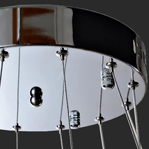 【リーズナブル】フープ照明　ペンダントライト　クローム　2ring（φ400～600mm） ペンダントライト