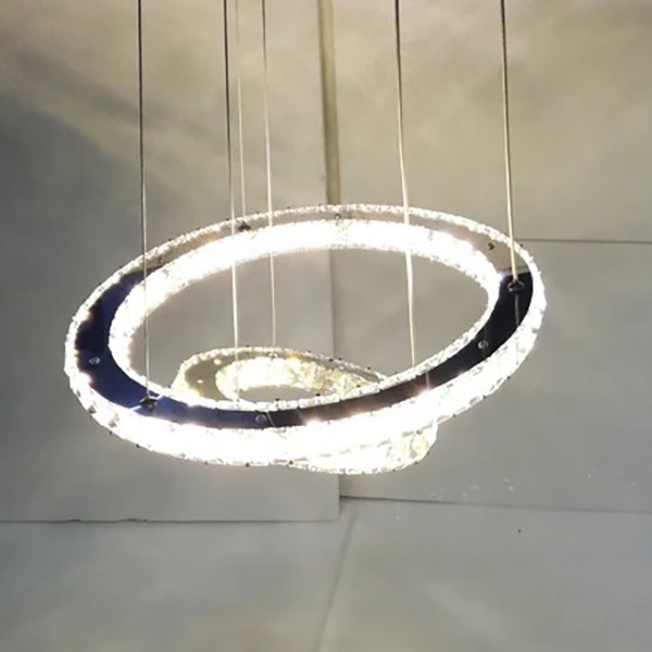 【リーズナブル】フープ照明　ペンダントライト　クローム　2ring（φ400～600mm） ペンダントライト