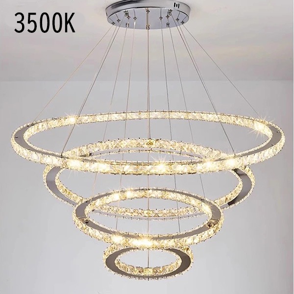 【リーズナブル】フープ照明　ペンダントライト　クローム　2ring（φ400～600mm） ペンダントライト