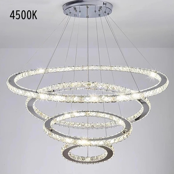 【リーズナブル】フープ照明　ペンダントライト　クローム　2ring（φ400～600mm） ペンダントライト