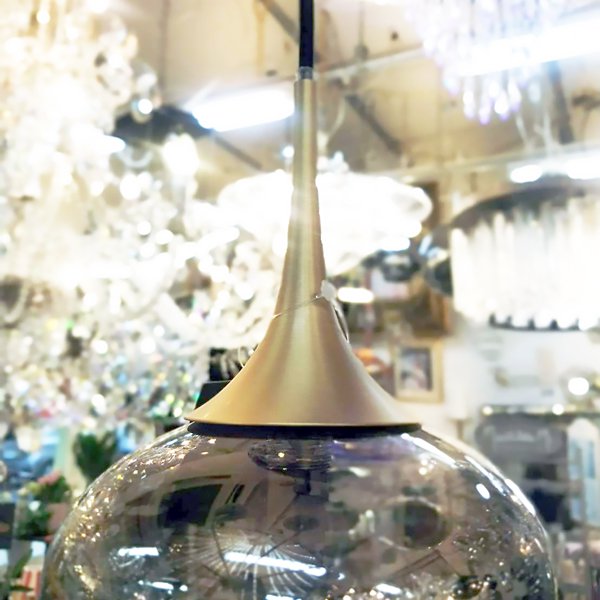 【1台在庫有!】【MARETTI】オランダ・ペンダントライト「PARADISO M」1灯 SMOKED GLASS(W170×H210mm)