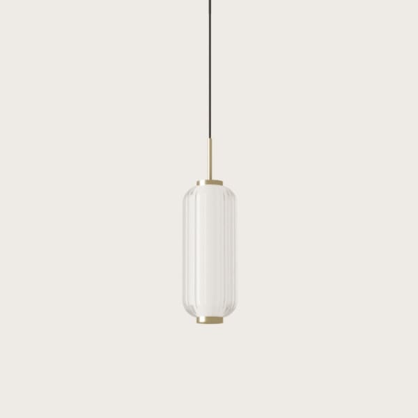 【aromas】 スペイン・インテリア照明「ELMA」ペンダントライト ブラック/ゴールド (φ120×H420mm)