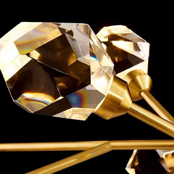 クリスタル シーリングライト デザイン照明 モダンクリスタルシーリングライト ゴールド（W690