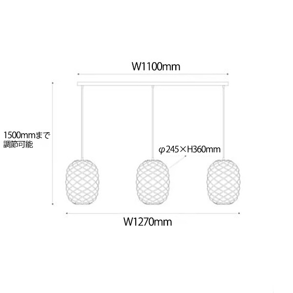 【LUCIDE】ベルギー　デザイン照明　シーリングペンダントライト「WOLFRAM」Gold　3灯（φ245×H360mm）