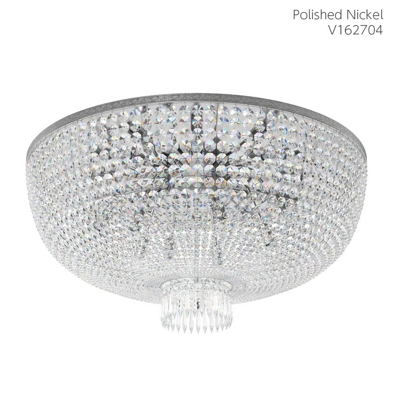 【Preciosa】「George L」クリスタルシーリングシャンデリア 20灯 クローム(W1000×H600mm)