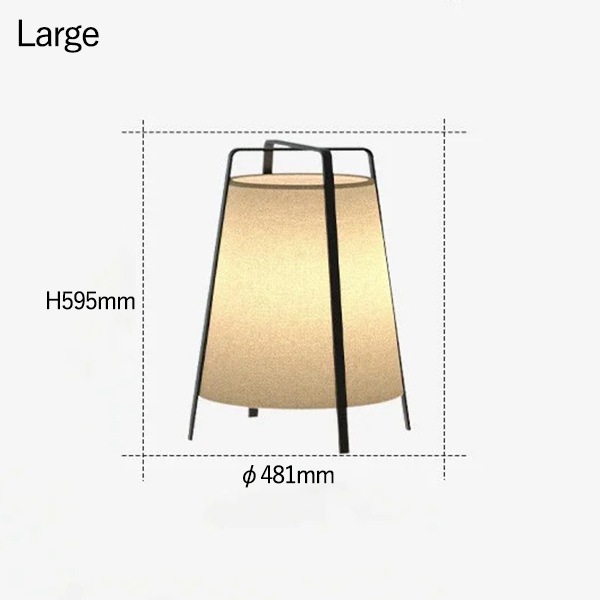 【リーズナブル】デザイン照明　モダンフロアライト　ナチュラル（φ191×H234mm／φ481×H595mm） フロアライト