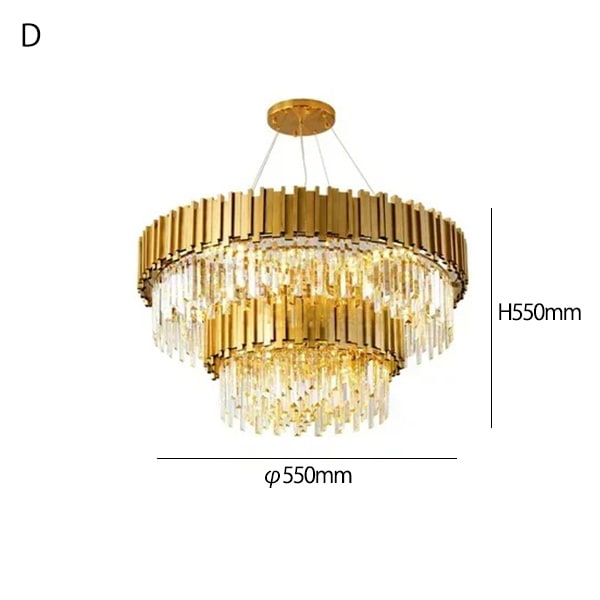 デザイン照明 クリスタルシャンデリア ゴールド（φ400～720mm） | EL JEWEL