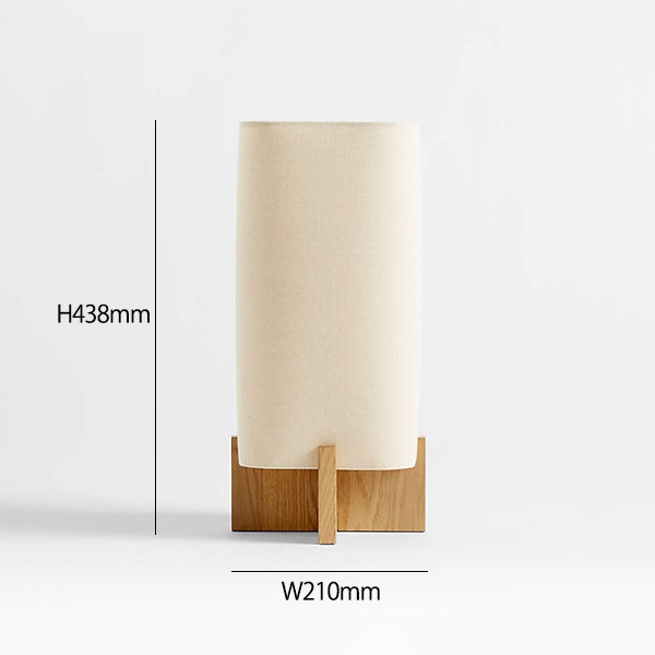 アメリカ・デザイン照明　ファブリックシェードテーブルライト「Toro」Ivory・1灯（W210×H438mm）