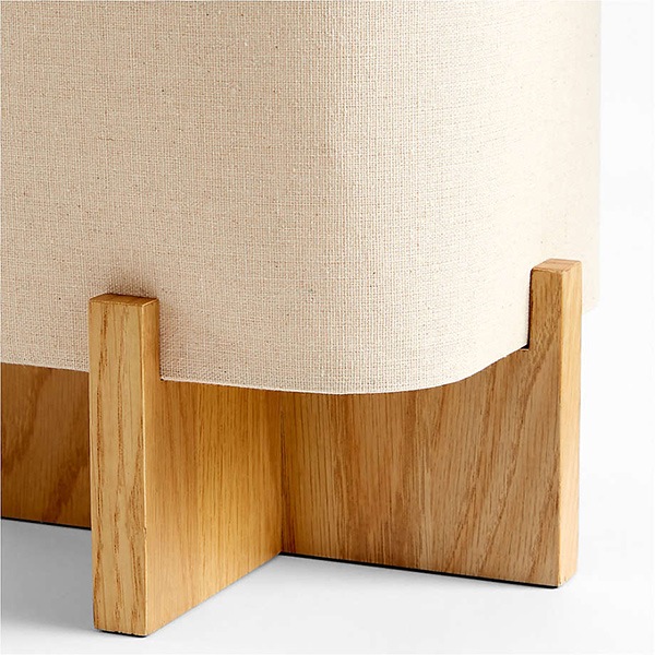 アメリカ・デザイン照明　ファブリックシェードテーブルライト「Toro」Ivory・1灯（W210×H438mm）