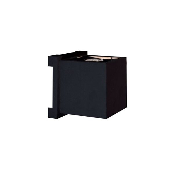 【MARETTI】オランダ・LEDウォールライト「VASO QUADRATO MURAL」 BLACK（W100×D120×H120mm）