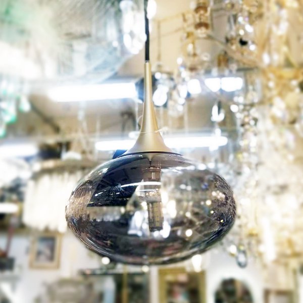 【1台在庫有！】【MARETTI】オランダ・ペンダントライト「PARADISO L」1灯  SMOKED GLASS（W200×H230mm）