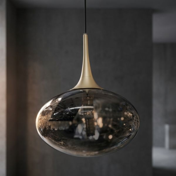 【MARETTI】オランダ・ペンダントライト「PARADISO L」1灯  SMOKED GLASS（W200×H230mm）
