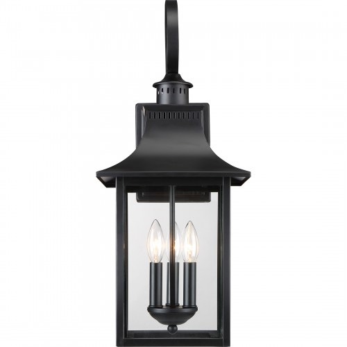 【QUOIZEL】アメリカ・デザイン照明 アウトドア ウォールライト 3灯「Chancellor」ブラック（W270×H590mm）
