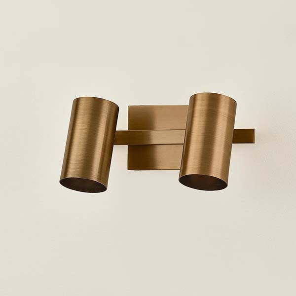 【TROY】アメリカ・デザイン照明 シーリングライト「Rueben」2灯 PATINA BRASS（W305×D159×H159mm）