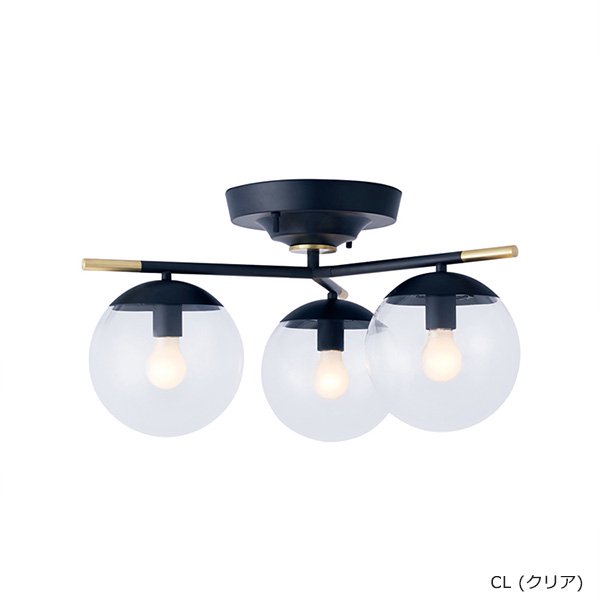 ブリス3シーリングランプ 「Bliss 3」3灯・ホワイト／クリア （W550×H220mm)【業販対象外】