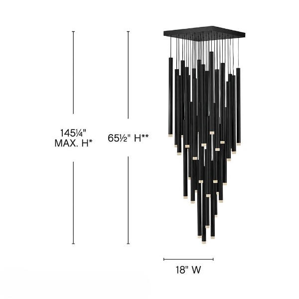 【HINKLEY】LEDペンダントライト「Harmony」（W458×H1664mm）