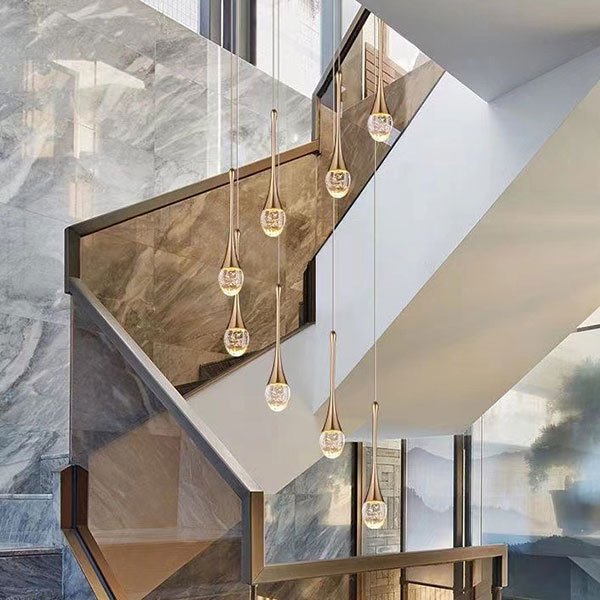 Oval × Geometric 紙細工のような ガラス ペンダントライト –