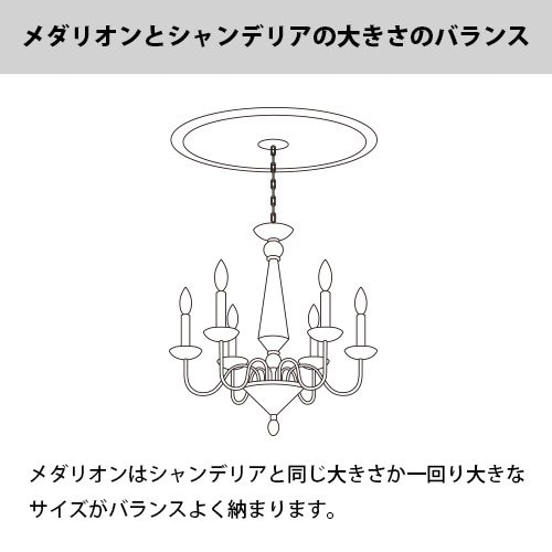 シャンデリアをよりエレガントに☆エレガンスシーリングメダリオン