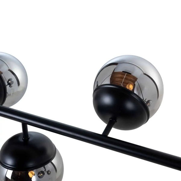 【Richmond Interiors】オランダ・デザイン照明「Bente smoked」 6灯 スモーク（W1075×H260×D300mm）