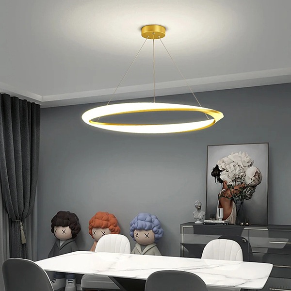 デザイン照明 LEDフープ型 ペンダントライト ゴールド(D600mm)