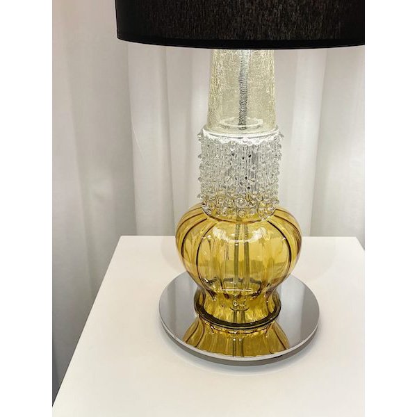 【DESIGN BY US】デンマーク・北欧照明 ガラステーブルライト「Micro Vintage – Black」1灯（Φ250×H550mm）