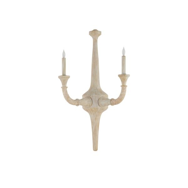 【CURREY】アメリカ・ウォールライト「Aleister」2灯 ナチュラル (W413×D235×H743mm)