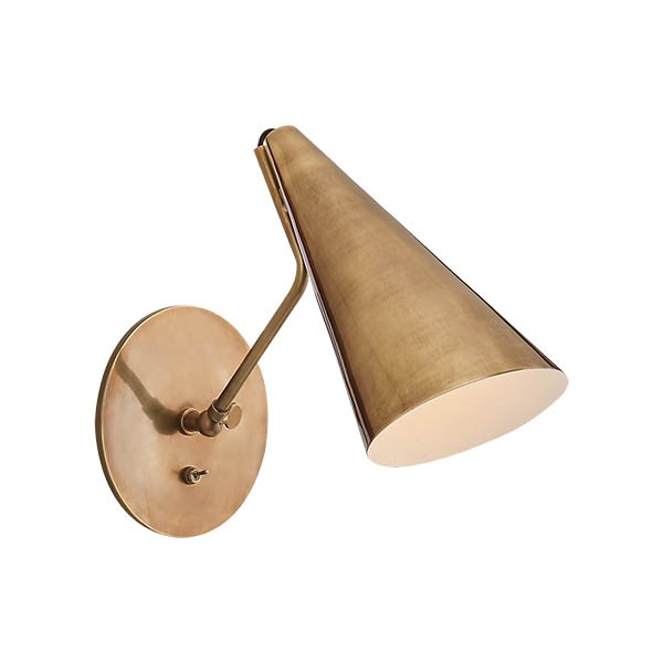 【Visual Comfort】アメリカ・ウォールライト「Clemente Wall Light」1灯 ゴールド（W152×D330×H254mm）