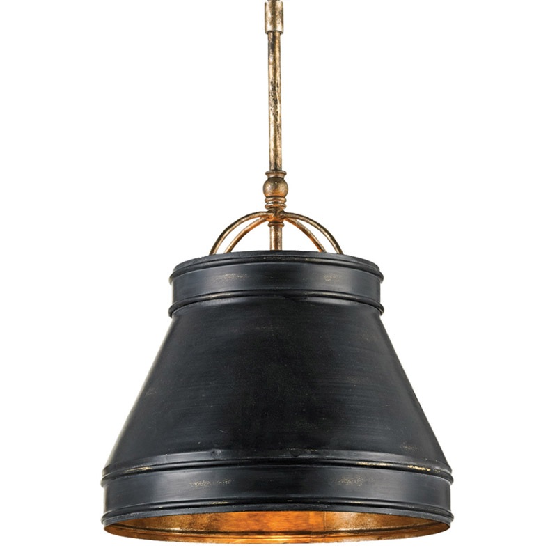 【CURREY】アメリカ・ペンダントライト 1灯「Lumley」ブラック（φ330×H355mm）