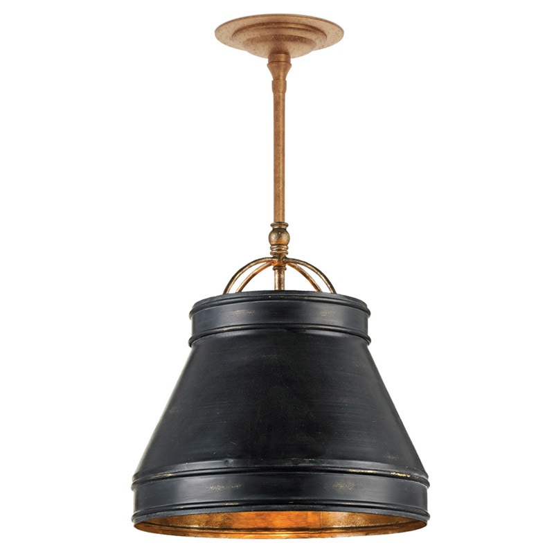 【CURREY】アメリカ・ペンダントライト 1灯「Lumley」ブラック（φ330×H355mm）