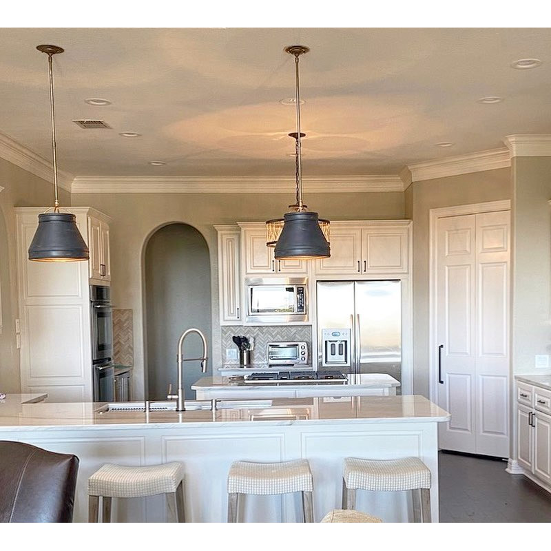 【CURREY】アメリカ・ペンダントライト 1灯「Lumley」ブラック（φ330×H355mm）