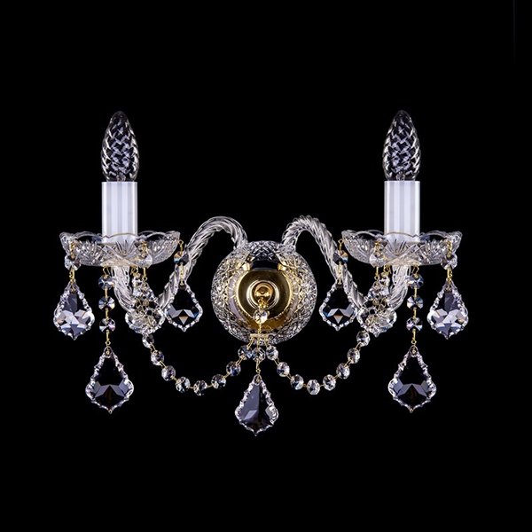 【ART GLASS】クリスタルブラケット 2灯(W380xH250xD220mm)