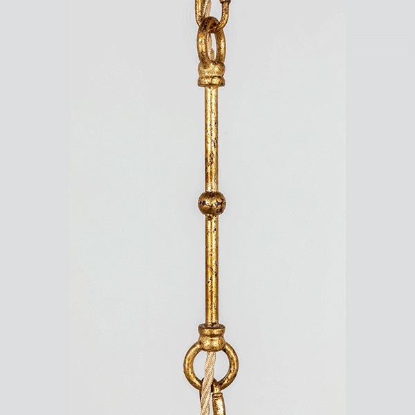 【70％OFF！アウトレット大特価セール】【１台在庫有！】【Labyrinthe】フランス クリスタルミニシャンデリア 「Mini Cage Kiki」 1灯 ゴールド (φ180x350mm)