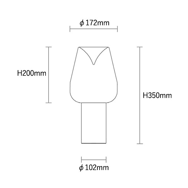 【LEUCOS】イタリア・デザイン照明「Aella」テーブルライト　ゴールド（φ172×H350mm）