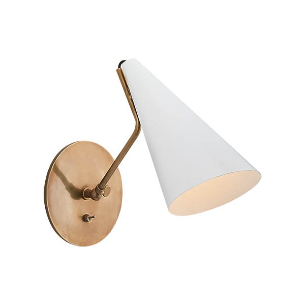 【Visual Comfort】アメリカ・ウォールライト「Clemente Wall Light」1灯 ホワイト（W152×D330×H254mm）