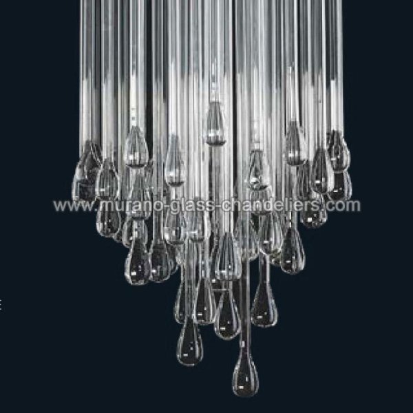 【MURANO GLASS CHANDELIERS】イタリア・ヴェネチアンガラスシャンデリア48灯「DAWSON」（W600×H900mm）