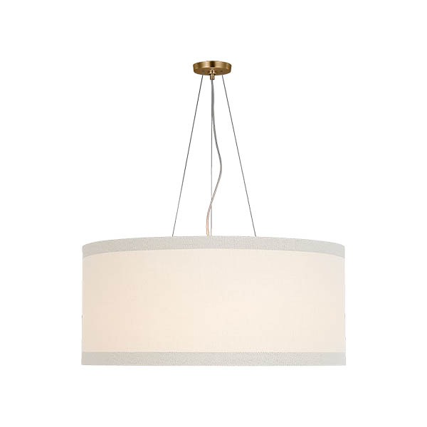 【Visual Comfort】アメリカ・デザイン照明 ペンダントライト「Walker Large Hanging Shade」6灯　ホワイト・ゴールド（W762×H343mm）