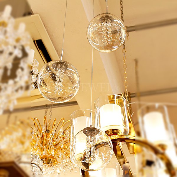 ガラスボールデザイン照明 3灯（約Φ300×H600mm） | EL JEWEL