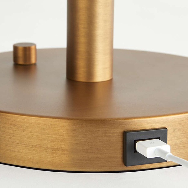 アメリカ・デザイン照明　モダンテーブルライト「Zain」Brass・1灯（φ350×H457mm）