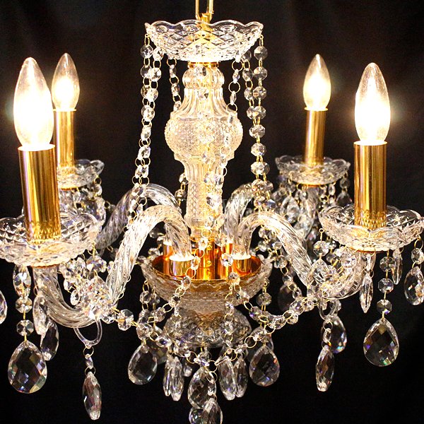 エレガント クリスタルシャンデリア 4灯 fu-collection】 エンパイヤデザイン 8灯クリスタルシャンデリア