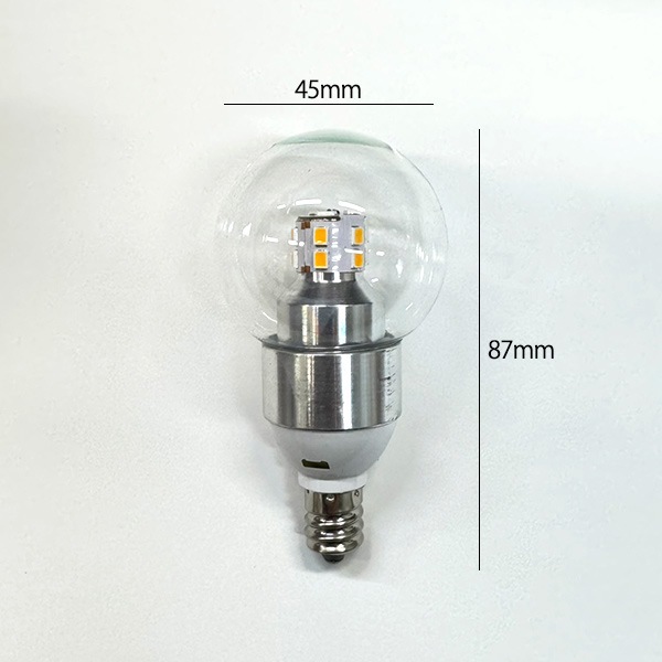 国内メーカー】LEDミニクリプトン電球 クリア 5W（口金：E12）※調光