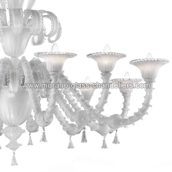 【MURANO GLASS CHANDELIERS】イタリア・ヴェネチアンガラスシャンデリア12灯「TESEO」（W1650×H1500mm）