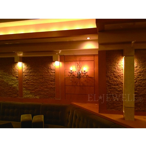 【3台在庫有！】クリスタルブラケットライト 2灯 クローム(W400×H420cm)